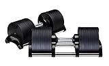 2 x 32 kg verstellbare Hanteln, Paar massiver Stahl, silberfarben, Gewichtsset,...