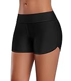 Attraco Damen Badeshorts Badeshorts UV Schutz Schwimmshorts Strand Bikinihose Schnell...