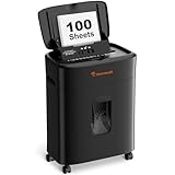 Bonsaii 100 Blatt Aktenvernichter mit Automatischer Zuführung, Mikroschnitt Schredder...