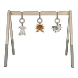 Little Dutch 8810 Holz Baby Gym Spieltrapez mit Stoff Anhängern - Little Farm (70x21,5x40...
