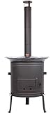 GRILLPLANET Gulaschkessel Gulaschkanone mit 30 Liter Gulaschkessel und Deckel emailliert...