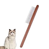 ERBO Hölzern Katzenkamm, Katzenbürste Langhaar Kurzhaar, Edelstahl Hundekamm, Flohkamm...