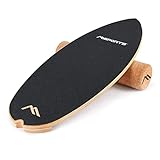 Surf Balance Board aus Holz/Balance Skateboard inkl. Rolle | Balance Board & Indoor...
