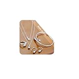 Generisch Firally 4pcs Schmuck-Set für Frauen Teardrop Anhänger Halskette Ohrring...