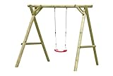 Gartenpirat Classic Kinderschaukel aus Holz Outdoor - Einzelschaukel mit...
