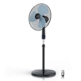 Brandson - Standventilator mit Fernbedienung 50 W - Standlüfter leise –...