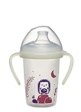 NIP Trinklernflasche Day&Night: auslaufsicherer Trinkbecher mit Griff & weichem...