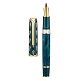 Hongdian N7 Blue Peacock Resin Kolben Füllfederhalter, Iridium feine Feder, klassischer...