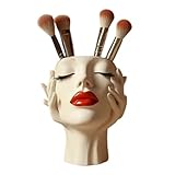 Jongyumo Boho Dekoration Frauenkopf Skulptur Deko | Make-up-Pinselhalter | Feministisches...