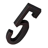 Hemobllo 5 Digitale Hausnummer aus Legierung Nummernzeichen Hausnummernschilder für den...
