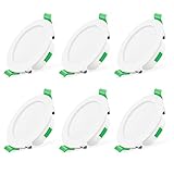 ALUSSO LED Einbaustrahler 230V Flach Dimmbar 7W IP44 Bad Einbauleuchten Deckenspots...