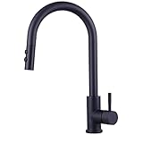 Wasserhahn Küche Schwarz, Hochdruck Küchenarmatur Ausziehbar 360° Schwenkbar,...