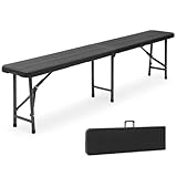 Sekey Kunststoff Klappbank Bierbank 181 x 26 x 42 cm, Faltbar Biergarten Campingbank...