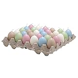 Viele Eikerzen im Tray - Hochwertige Verarbeitung - Buntes Sortiment 1 - Höhe 6cm - 30...