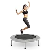 COSTWAY φ97cm Mini Trampolin, Fitness Trampolin faltbar, Kindertrampolin bis...