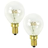 com-four® 2x Backofen-Lampe bis 300° C, warmweiße Herd-Glühbirne 40W, E14, P45, 230V...