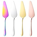 HIKPACKER Tortenheber Set Edelstahl, 4 Farben Kuchenheber mit Gezackten Kanten,...