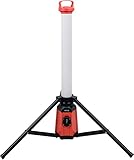YATO Profi LED Tower Baustrahler mit Steckdose und Stativ, 360° 3800 Lumen, 50 Watt,...