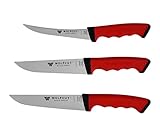 Wolfcut Fleischermesser-3´er Set, Metzgermesser-Set, Schlachtermesser-Set aus...