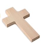 MaMeMi Wandkreuz aus Holz - Kreuz zum Bemalen & Gestalten, Buche Natur, leicht...
