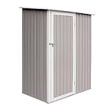 HATTORO P80 Geräteschrank HELLGRAU Geräteschuppen Metall-Schrank...