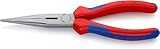 KNIPEX Flachrundzange mit Schneide, 200 mm, Chrom-Vanadium Stahl, formstabil bei...