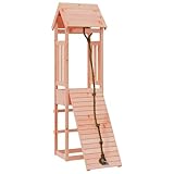 Spielturm mit Kletterwand Massivholz Douglasie 131x64x207cm