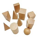 Toddmomy 10 Stück Teiliges Geometrisches Bauklötze aus Glattem Buchenholz Frühes...
