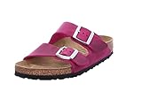 BIRKENSTOCK Damen Pantolette Arizona geöltes Nubukleder schmal