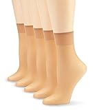 Nur Die 5er Pack Söckchen Seidenfein 15 DEN transparente Nylon Feinsöckchen seidig...