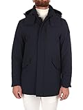 WOOLRICH Barrow Mac Jacke aus Soft Shell mit abnehmbarer Kapuze Melton Blue für Herren...