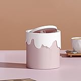 JTBDWOSK Mini Desktop Mülleimer Nette Tischabfalleimer mit Push Deckel Abfalleimer...