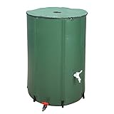 LEADZM 380 Liter Faltbar Regentonne, Tragbarer Wasserauffangbehälter,...