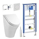 Geberit Duofix Basic Urinal Element + Urinal + Drückerplatte Samba Komplett-Set...