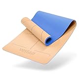 Vesta+ Yogamatte Kork Naturkautschuk + Fitness App, Testsieger als Yogamatte...