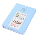 ROMISBABA Kleiner Fotokartenalbum Einsteckalbum aus Reißfestem Material Blau Kleines...