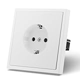 MVAVA Schuko Steckdose EU-Standard, 1 Fach Unterputz Steckdose, 80mm x 80mm Steckdosen,...
