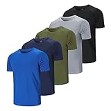 Cimic 5er Pack Sport Tshirts Herren Funktionsshirt Sportshirt Herren Kurzarm T...