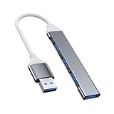 USB 3.0 Hub – Daten-Spirituation mit 4 Ports, Daten-Adapter für mehrere USB-Ports, für...