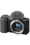 Sony Alpha ZV-E10 APS-C spiegellose Vlog-Kamera (schwenkbares Display für Vlogging,...