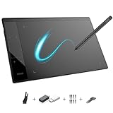 Grafiktablett VEIKK A30 V2 mit 4 Sensortasten und einem Gestenpad, 10x6 Zoll Pen Tablet...