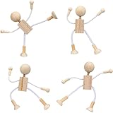 Holz Puppen DIY Malerei Flexible Holz Figur Bemalen Basteln Spielfiguren Handwerk...