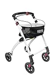 KMINA PRO - Rollator Schmal für Wohnung, Faltbarer für Senioren, Indoor mit Tablett,...