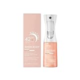 Sonnenschutzspray LSF42 Wasserfest Natur-Formel,sonnenschutz body mist,200ml Aerosol für...