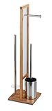 WENKO Stand WC-Garnitur Mod. Rivalta, mit integriertem Toilettenpapierhalter und...