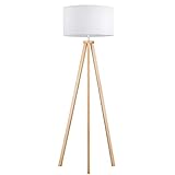 Tomons Stehlampe LED Dimmbar aus Holz Dreibein, Skandinavischer Stil, Moderne Standleuchte...