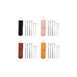 4 Satz von 6 teile/satz Earpicks Sticks Edelstahl Scoop Ohrenschmalz Entferner Kit...