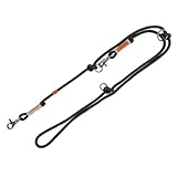 TRIXIE Hundeleine BE NORDIC V-Leine S–M, 2,00 m ø 8 mm in schwarz/sand -...