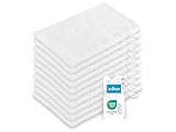 ZOLLNER 10er Set Waschhandschuhe in 16x21 cm - saugstarke und Flauschige Waschlappen aus...