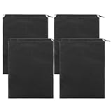 4 Stück Schuhbeutel mit Kordelzug, Reise Schuh Stoff-Beutel Atmungsaktive...